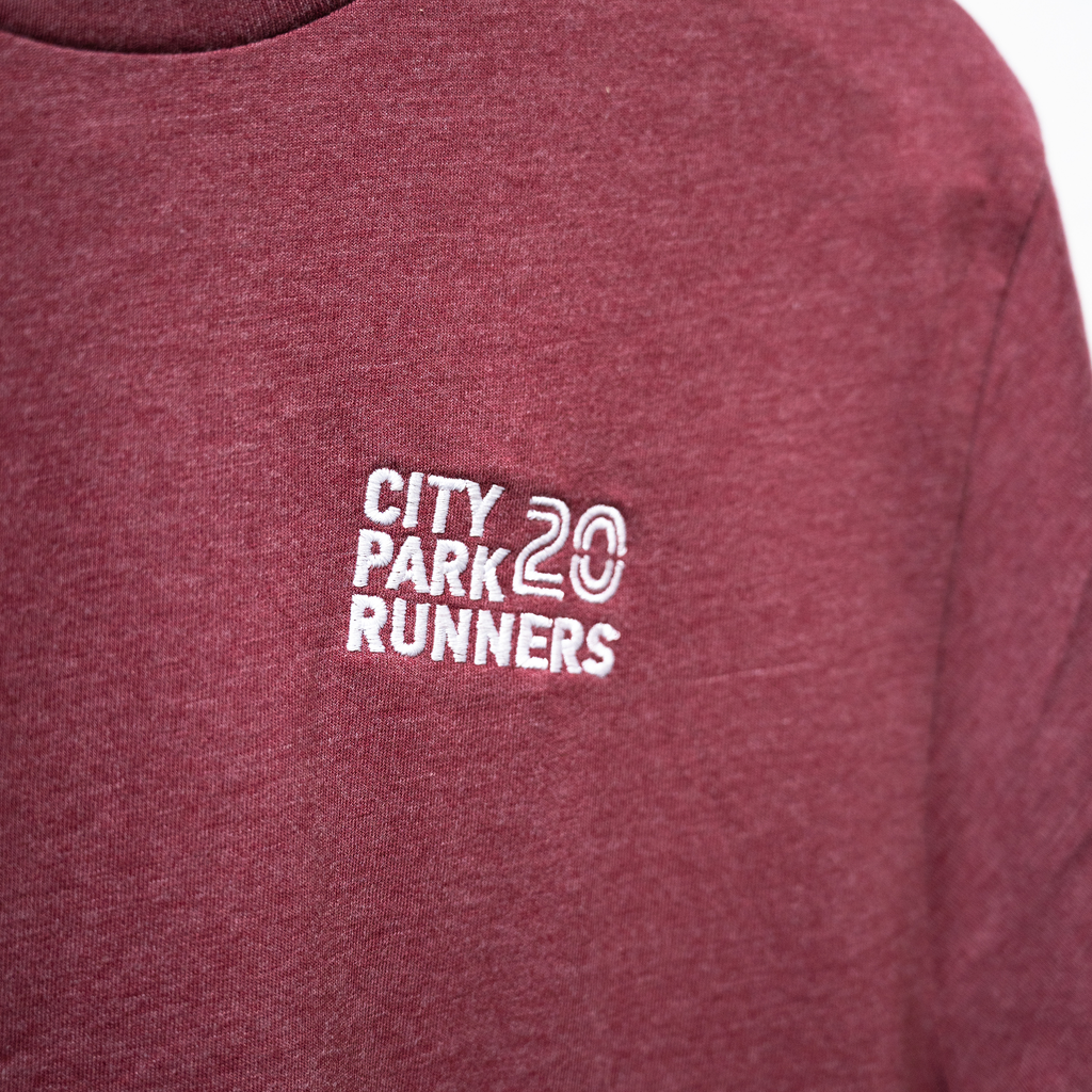 20th Anniversary Embroidered Front T-Shirt Print Back