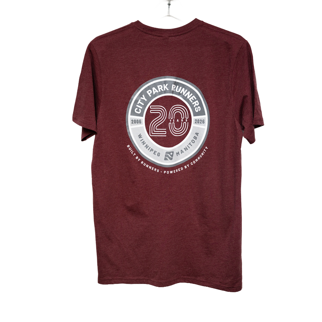 20th Anniversary Embroidered Front T-Shirt Print Back