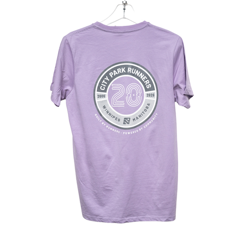 20th Anniversary Embroidered Front T-Shirt Print Back