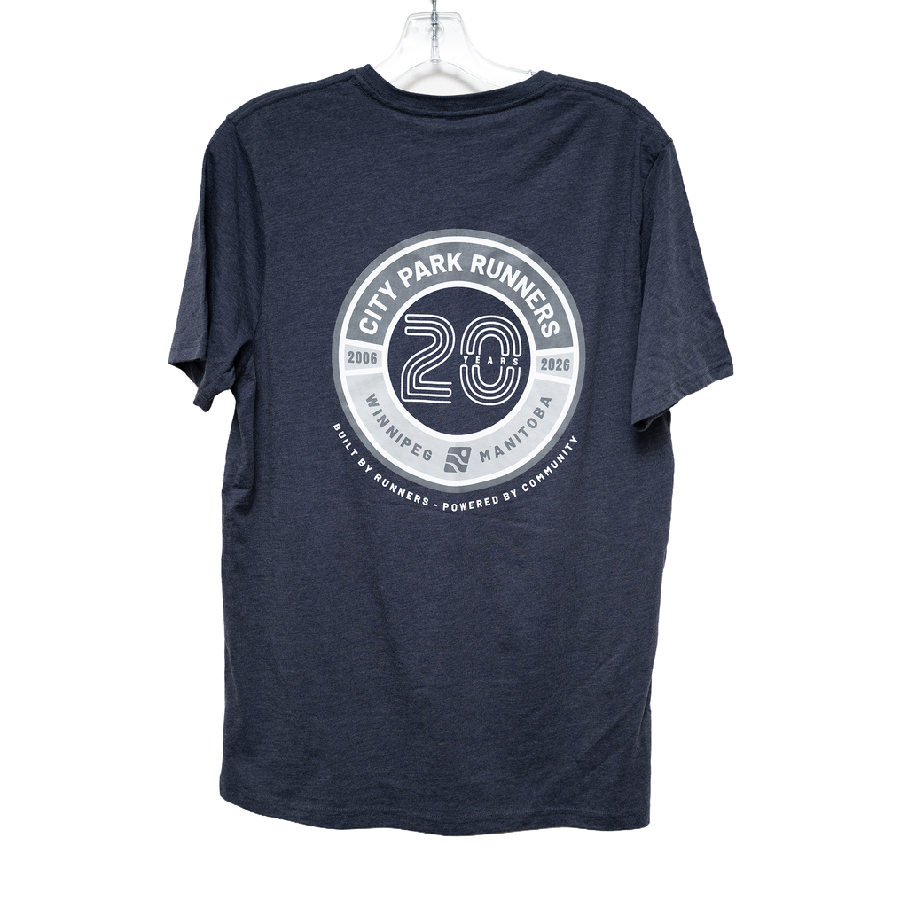 20th Anniversary Embroidered Front T-Shirt Print Back