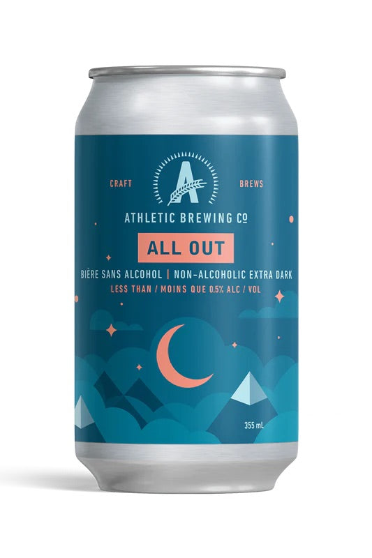 All Out Athletic Brewing Non-Alcoholic Beer